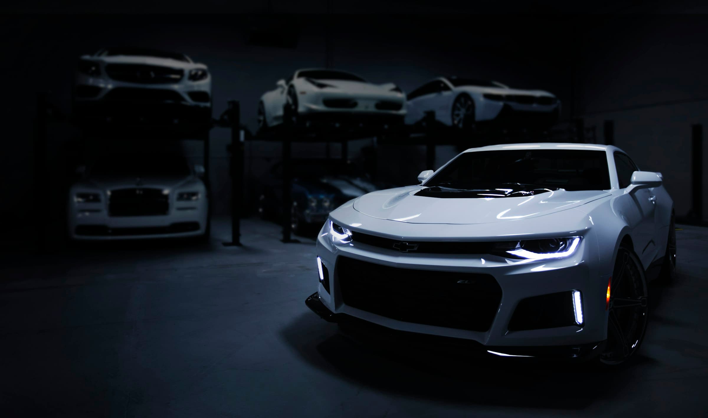 Cars in the workshop